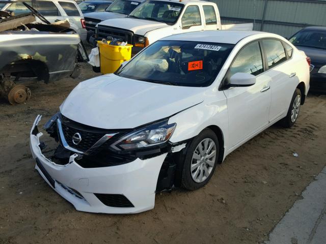 3N1AB7AP8HY407121 - 2017 NISSAN SENTRA S WHITE photo 2