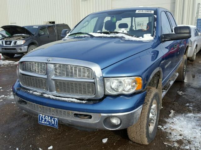 3D7KU28C14G277271 - 2004 DODGE RAM 2500 S ლურჯი ფოტო 2