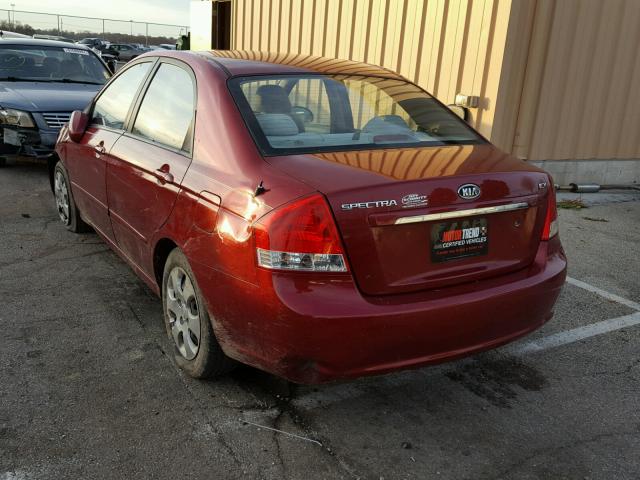 KNAFE221095627730 - 2009 KIA SPECTRA EX RED photo 3