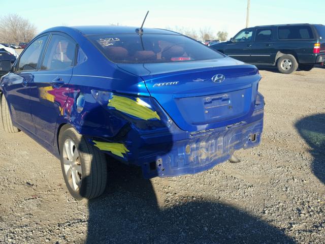 KMHCU4AE7EU679943 - 2014 HYUNDAI ACCENT GLS BLUE photo 9