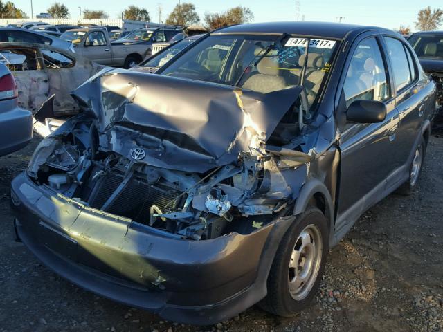 JTDBT123510142360 - 2001 TOYOTA ECHO GRAY photo 2