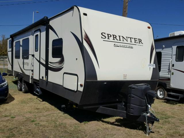 4YDT33B24J1530906 - 2018 KEYSTONE SPRINTER WHITE photo 1