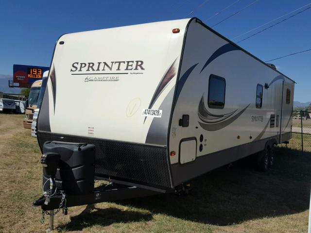 4YDT33B24J1530906 - 2018 KEYSTONE SPRINTER WHITE photo 2