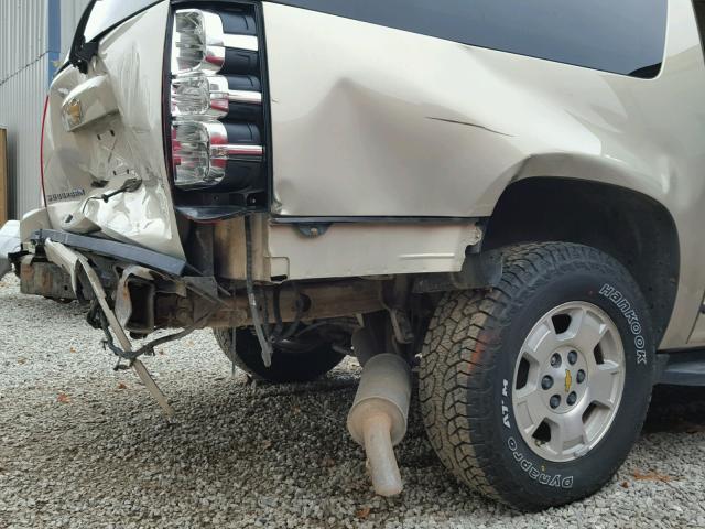 3GNFK16347G205474 - 2007 CHEVROLET SUBURBAN K TAN photo 9