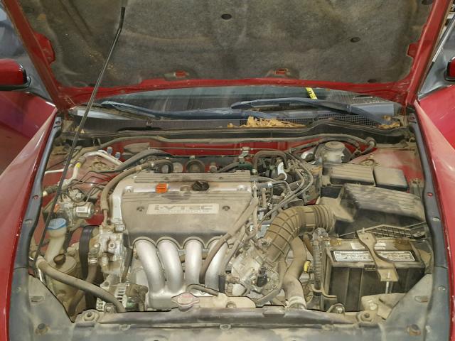 1HGCM72614A018004 - 2004 HONDA ACCORD EX RED photo 7