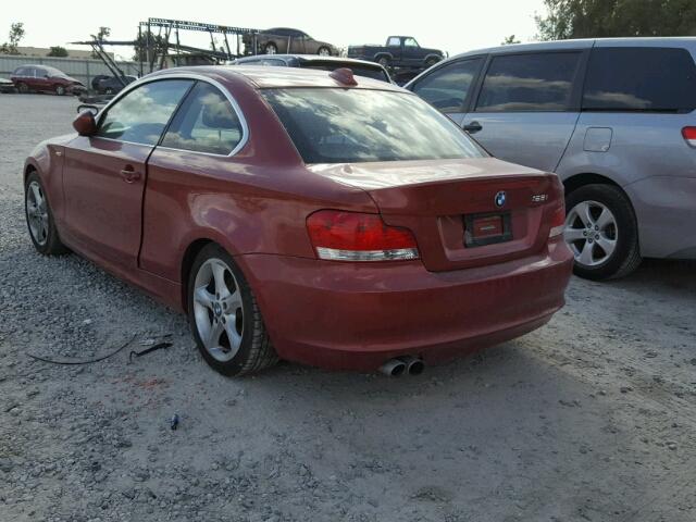 WBAUP735X8VF08424 - 2008 BMW 128 I წითელი ფოტო 3