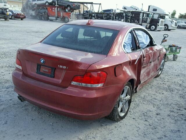 WBAUP735X8VF08424 - 2008 BMW 128 I წითელი ფოტო 4