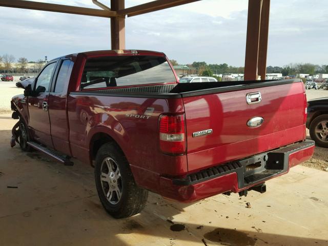 1FTPX12V87KD50077 - 2007 FORD F150 RED photo 3