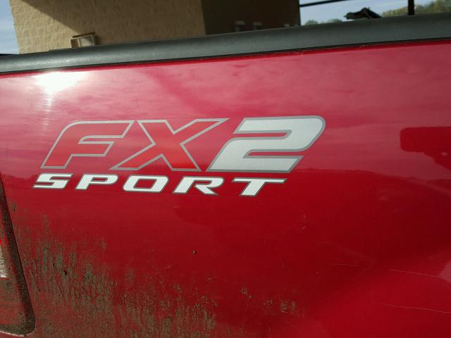 1FTPX12V87KD50077 - 2007 FORD F150 RED photo 9