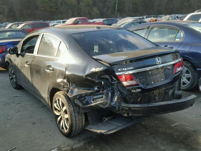 19XFB2F93EE223511 - 2014 HONDA CIVIC EXL BLACK photo 3