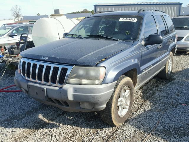 1J4GW48S72C261793 - 2002 JEEP GRAND CHER BLUE photo 2