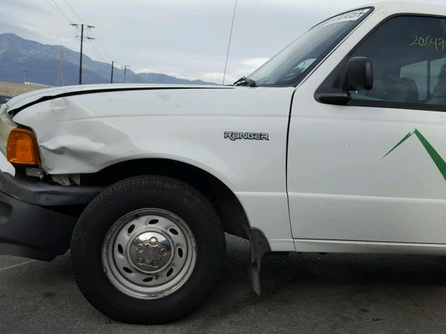 1FTYR10DX2PB59751 - 2002 FORD RANGER WHITE photo 9