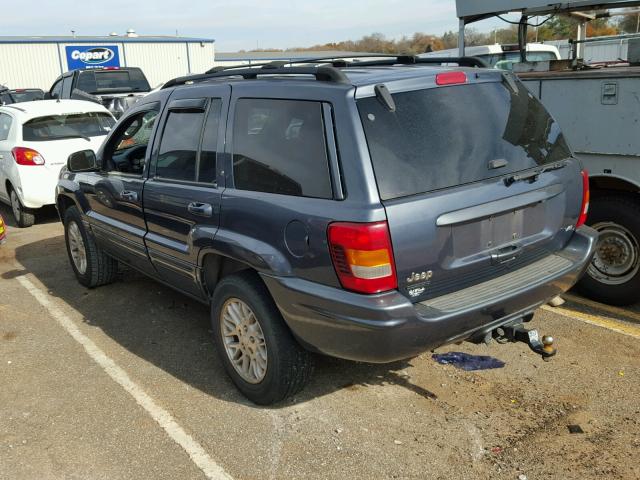 1J4GW58N74C221197 - 2004 JEEP GRAND CHER GRAY photo 3