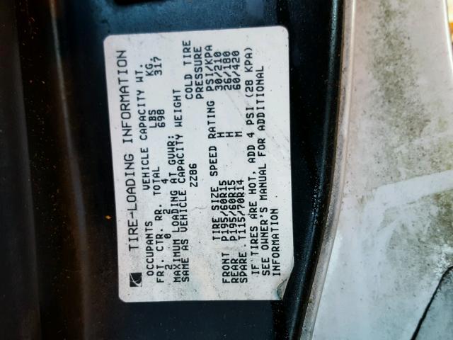 1G8ZY1277YZ128219 - 2000 SATURN SC2 SILVER photo 10