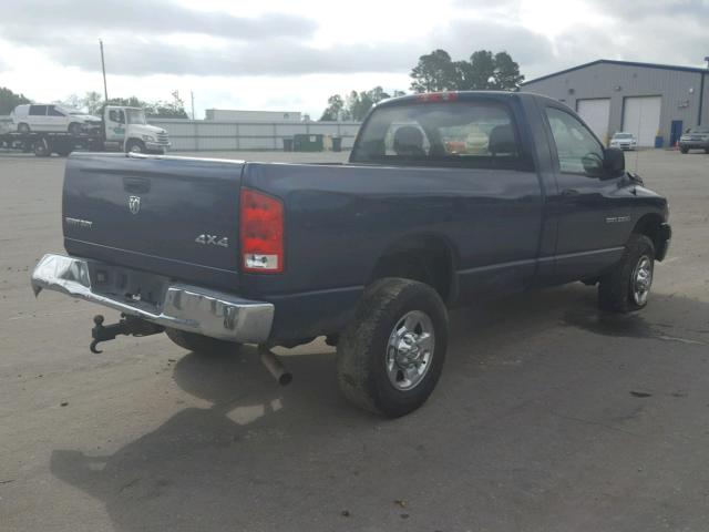 3D7KS26D35G814919 - 2005 DODGE RAM 2500 S BLUE photo 4