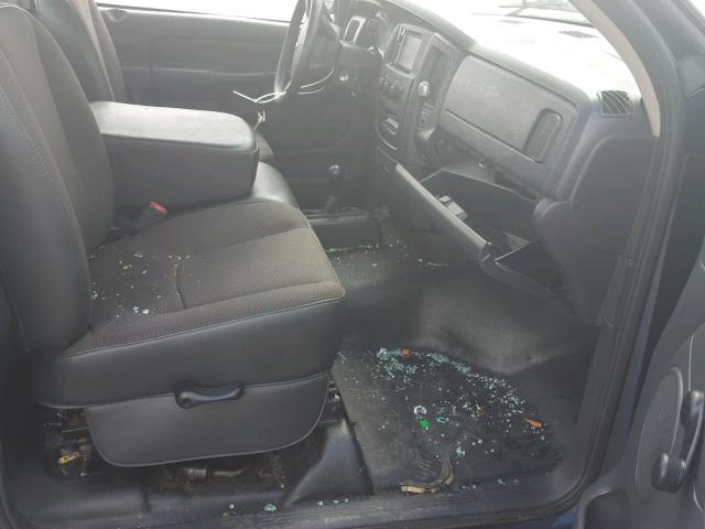 3D7KS26D35G814919 - 2005 DODGE RAM 2500 S BLUE photo 5