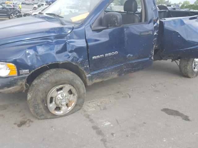 3D7KS26D35G814919 - 2005 DODGE RAM 2500 S BLUE photo 9