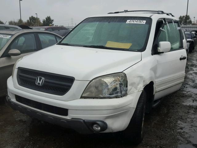 2HKYF18653H549278 - 2003 HONDA PILOT EXL WHITE photo 2