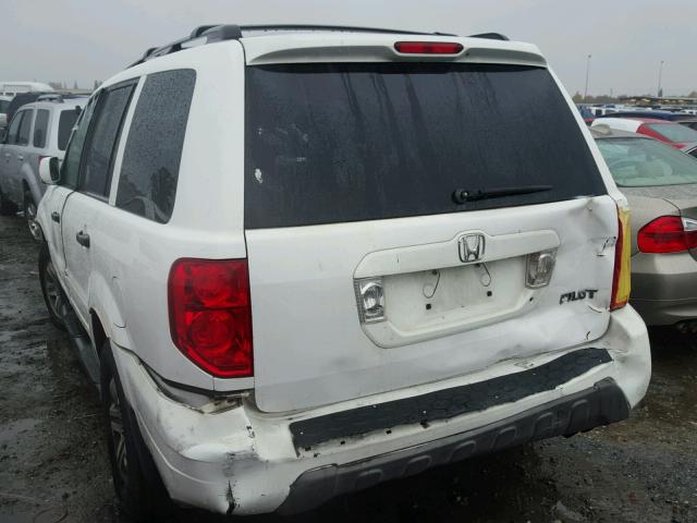 2HKYF18653H549278 - 2003 HONDA PILOT EXL WHITE photo 3