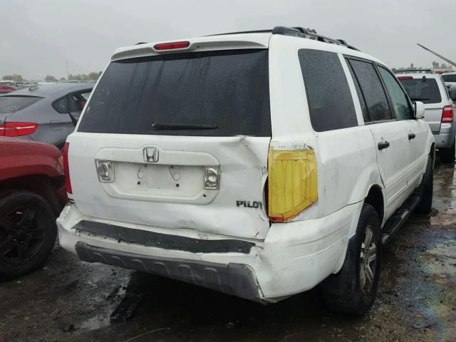 2HKYF18653H549278 - 2003 HONDA PILOT EXL WHITE photo 4