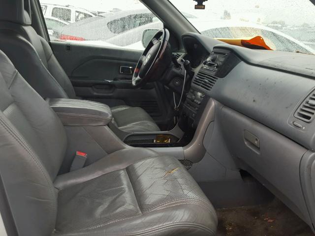 2HKYF18653H549278 - 2003 HONDA PILOT EXL WHITE photo 5