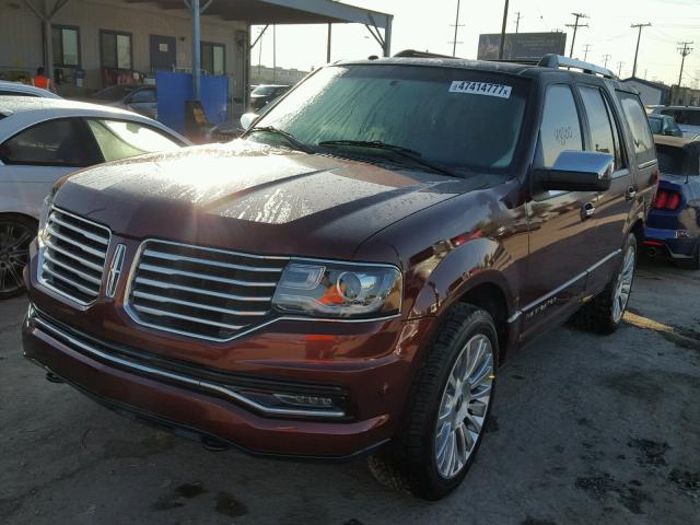 5LMJJ2HT4FEJ05947 - 2015 LINCOLN NAVIGATOR BURGUNDY photo 2