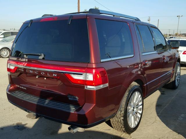 5LMJJ2HT4FEJ05947 - 2015 LINCOLN NAVIGATOR BURGUNDY photo 4