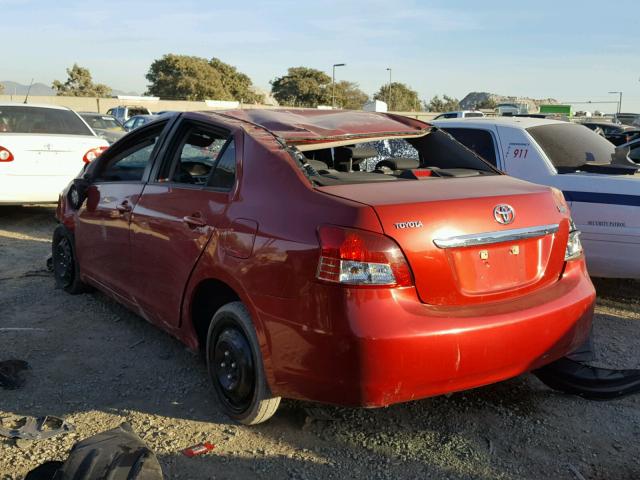 JTDBT903391347778 - 2009 TOYOTA YARIS RED photo 3