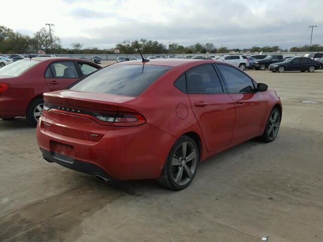 1C3CDFEB7GD645332 - 2016 DODGE DART GT RED photo 4