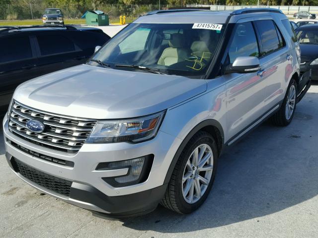 1FM5K7F85GGC50014 - 2016 FORD EXPLORER L GRAY photo 2