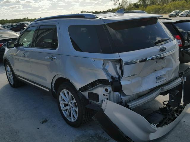 1FM5K7F85GGC50014 - 2016 FORD EXPLORER L GRAY photo 3