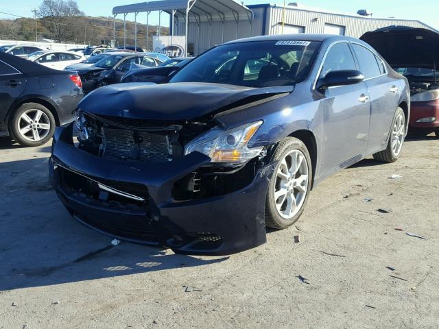 1N4AA5AP4EC455083 - 2014 NISSAN MAXIMA S BLUE photo 2