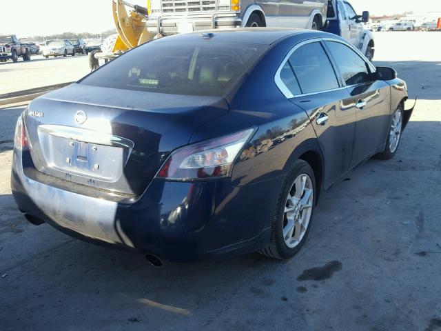 1N4AA5AP4EC455083 - 2014 NISSAN MAXIMA S BLUE photo 4