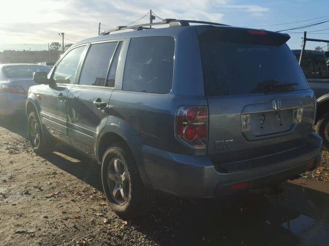 2HKYF18576H510462 - 2006 HONDA PILOT EX BLUE photo 3