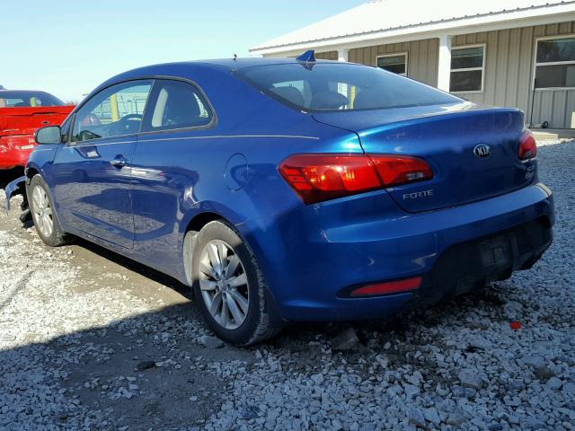 KNAFX6A82F5266948 - 2015 KIA FORTE EX BLUE photo 3