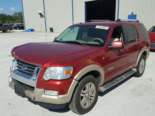 1FMEU64877UB04335 - 2007 FORD EXPLORER E RED photo 2