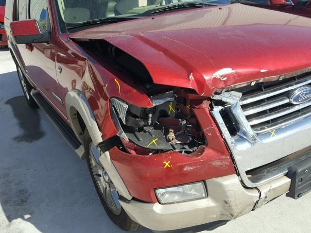 1FMEU64877UB04335 - 2007 FORD EXPLORER E RED photo 9