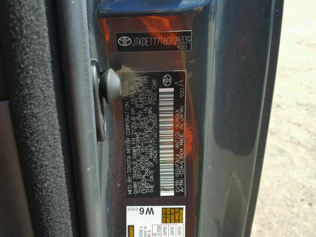 JTKDE177160128339 - 2006 TOYOTA SCION TC 灰色 照片 10