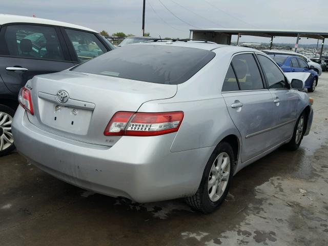 4T4BF3EK1BR144463 - 2011 TOYOTA CAMRY BASE SILVER photo 4