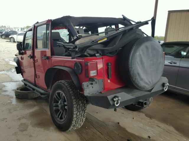 1J4GA39167L106478 - 2007 JEEP WRANGLER X RED photo 3