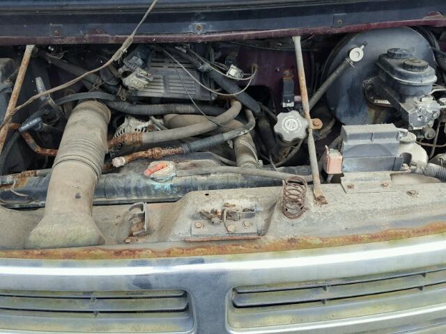 2B6HB21X7SK525549 - 1995 DODGE RAM VAN B2 BURGUNDY photo 7