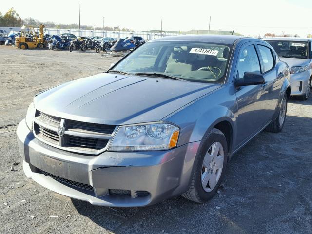 1B3LC46K68N656921 - 2008 DODGE AVENGER SE BLUE photo 2