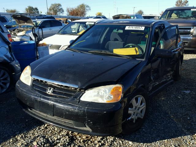 2HGES26803H510228 - 2003 HONDA CIVIC EX BLACK photo 2