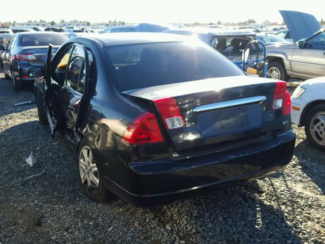 2HGES26803H510228 - 2003 HONDA CIVIC EX BLACK photo 3