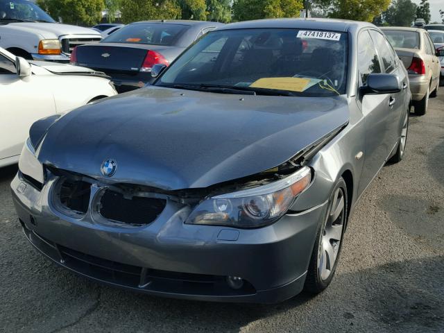 WBANE73547CM58332 - 2007 BMW 530 I GRAY photo 2