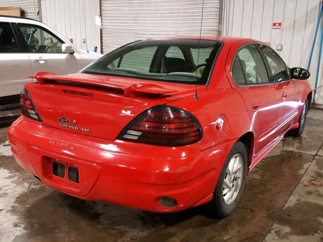 1G2NF52E34M535529 - 2004 PONTIAC GRAND AM S RED photo 4