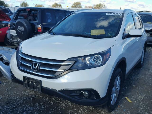 5J6RM4H75EL069979 - 2014 HONDA CR-V EXL WHITE photo 2