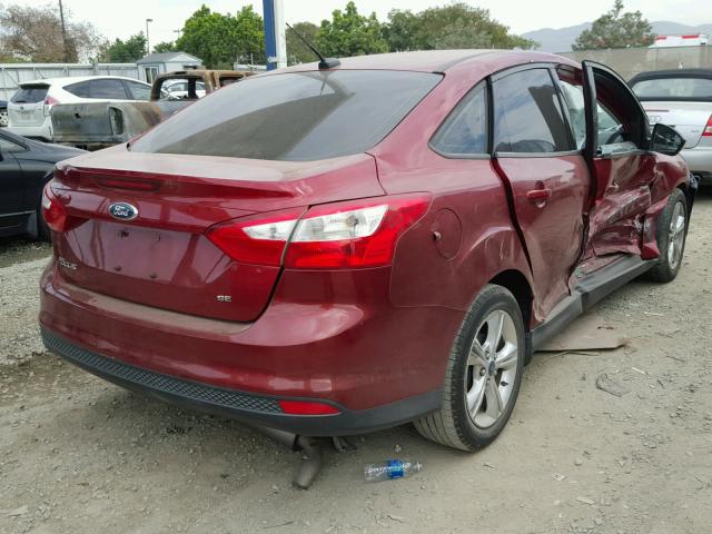 1FADP3F22DL325010 - 2013 FORD FOCUS SE RED photo 4