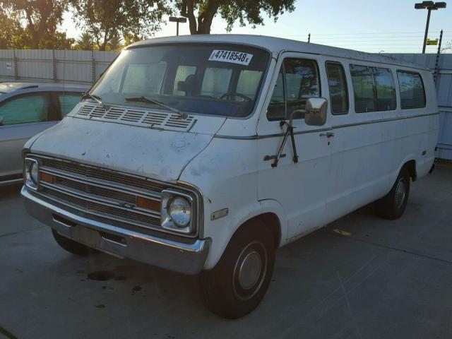 B26BE5X139346 - 1975 DODGE B150 VAN WHITE photo 2