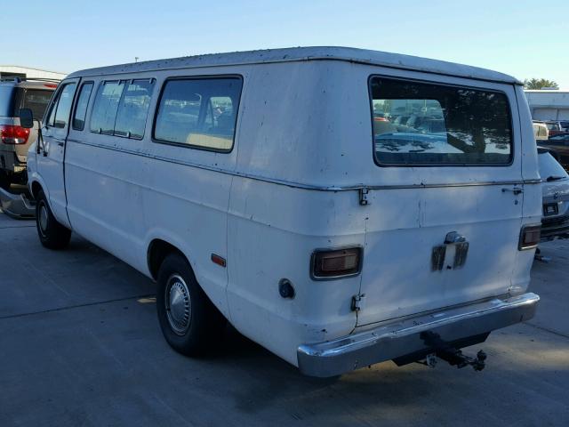 B26BE5X139346 - 1975 DODGE B150 VAN WHITE photo 3